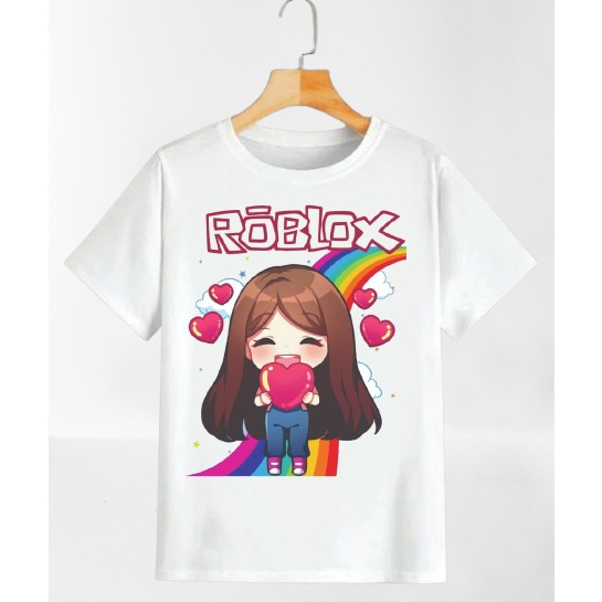 Camiseta T-shirt Menina Infantil Roblox Girls Video Game, t shirt