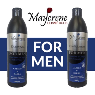 Kit Maycrene For Men Shampoo e Condicionador Barba e Cabelo