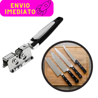 Amolador Afiador de Facas em Aço Inox Profissional com 3 Afiadores Profissional em Oferta na Shopee