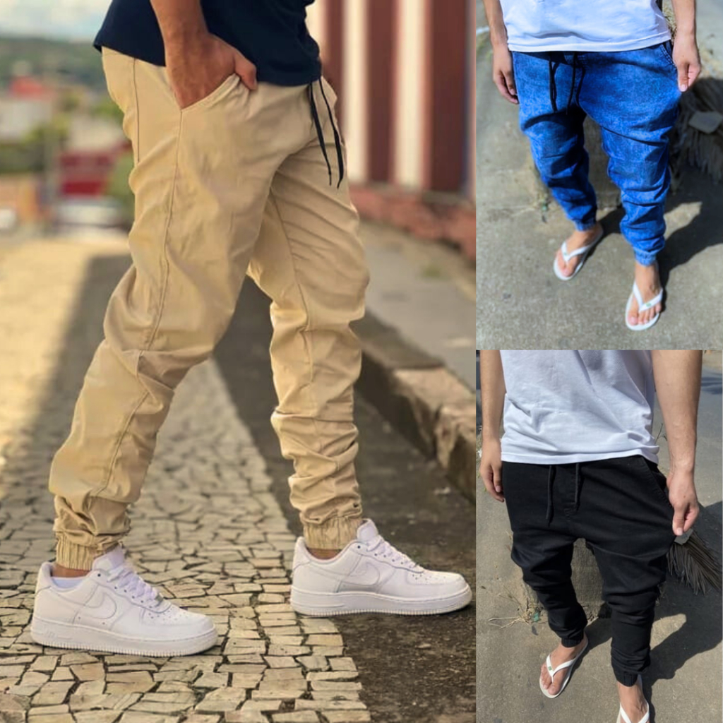 Calça masculina best sale meia perna