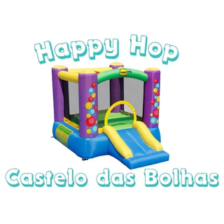 Pula Pula Playground Infantil Happy Hop Roxo (Tam: 2,60 x 2,10 x 1,60) C/ Motor 110v