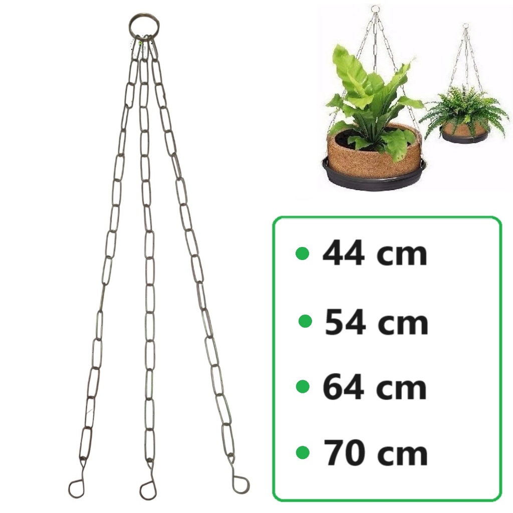 Corrente Tripla para Pendurar Vasos Suspensos Planta | Shopee Brasil