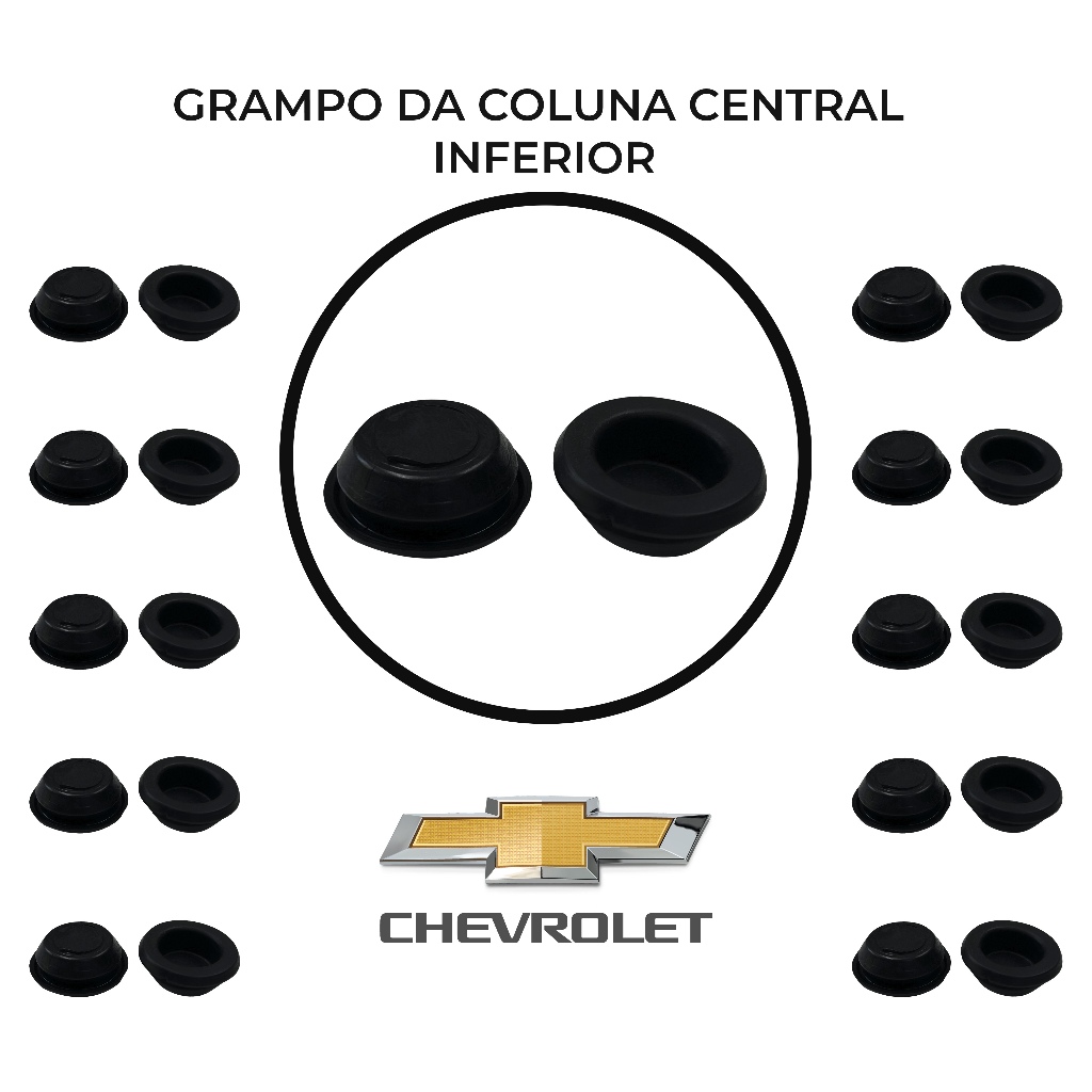 5 Tampão Da Coluna Central Inferior Original Chevrolet Corsa Hatch Corsa Sedan Corsa Wagon