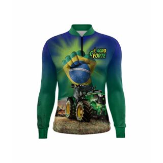 Camisa Camiseta Masculina Agro Ml Proteção Uv50 Agro Forte