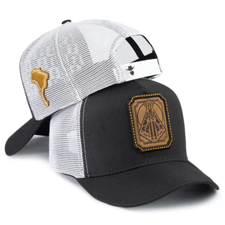 Boné Brasão De Nossa Senhora Trucker Telinha Aba Curva