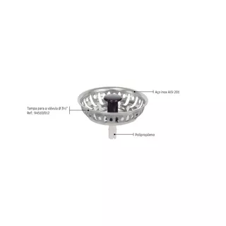 Tampa De Inox Tramontina Para Pias E Cubas 3 1/2 Economica 94510/025
