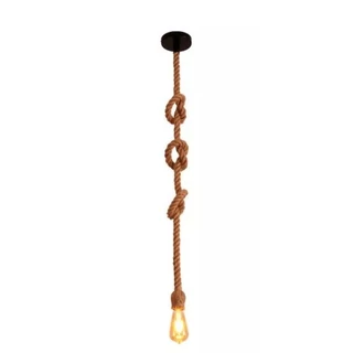 Luminaria Pendente Corda 1 Metro Retro Vintage Rustico Decorativo Bocal Bivolt E27 ENVIO IMEDIATO