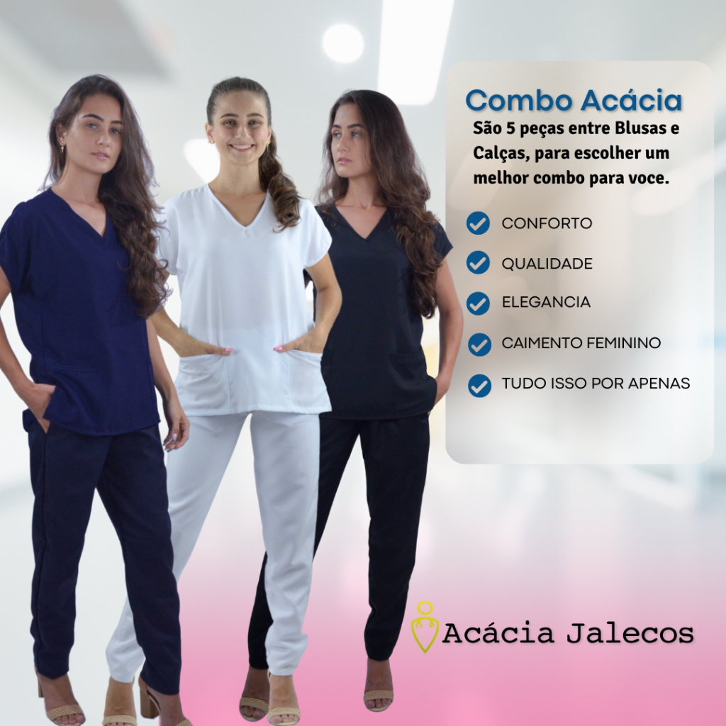 Scrub Bata Cirúrgico Feminino Comfort - Tea Rose - Acácia Jalecos