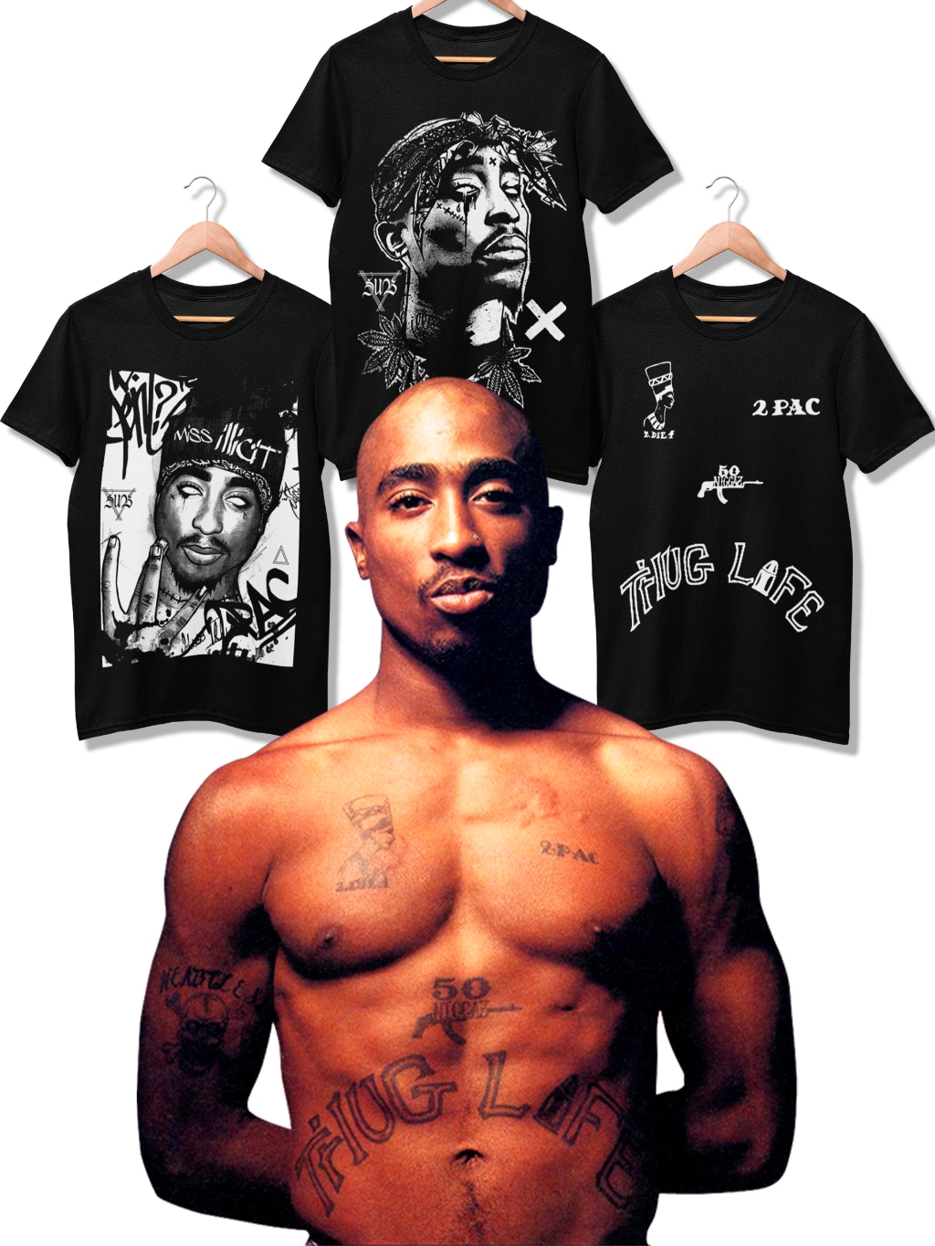 2pac thug life ゲームシャツ　サグライフ CAMISA GANGSTA RAP 2PAC SHAKUR THUG LIFE TUPAC HIP HOP | Shopee Brasil