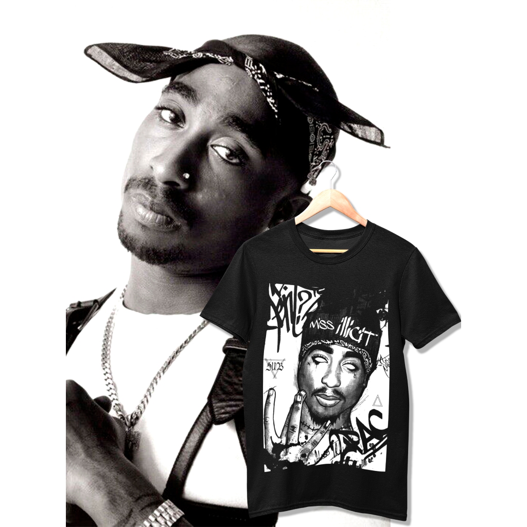CAMISA GANGSTA RAP 2PAC SHAKUR THUG LIFE TUPAC HIP HOP | Shopee Brasil