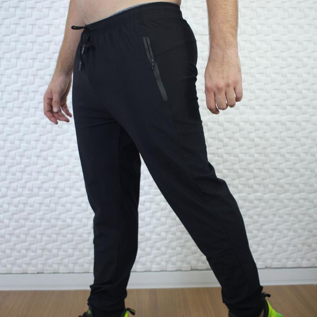 CALÇA DRYFIT PARA ACADEMIA PRETA LISA