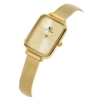 Relógio Feminino Preto Pulseira De Couro Murray Rosé Gold 32mm