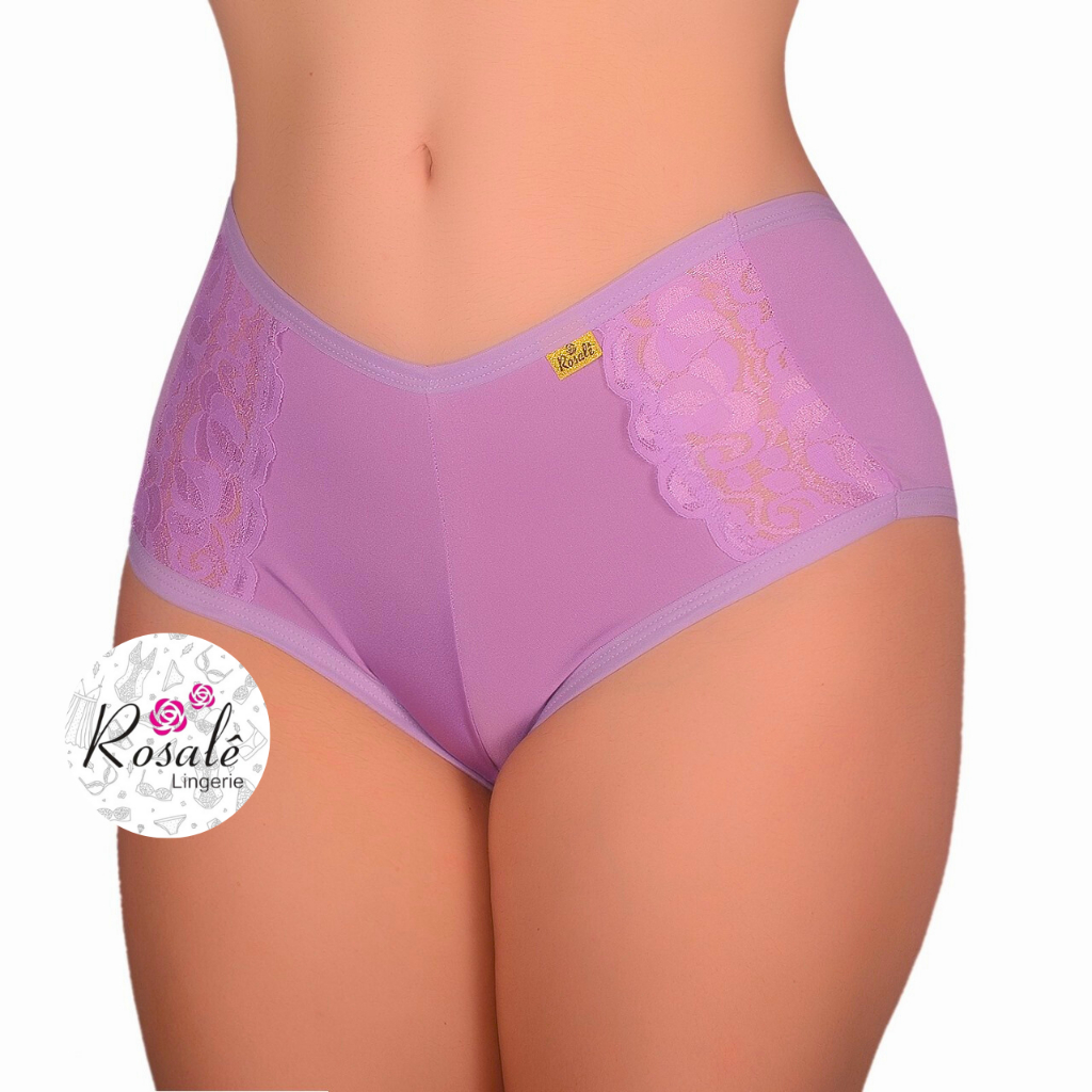 【HerPraha】Quilted lingerie short pt Calcinha estilo short Kit com 4 short Débora microfibra linha