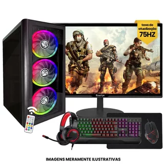 Computador Completo Intel Core I5 8gb de Ram Ssd 256gb Monitor Led 19" Hdmi + Windows 10