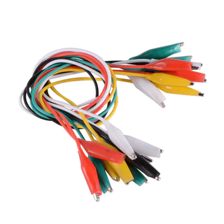 Kit De 10 Cabos Com Garra Jacaré Eletrônica Arduino