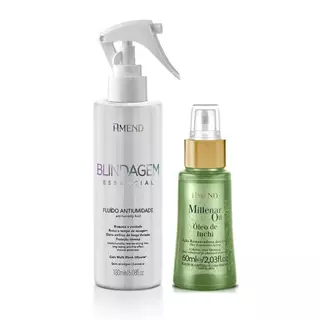 Amend Kit Fluido Antiumidade Blindagem Essencial 180ML + Óleo de Inchi 60ml em Oferta na Shopee