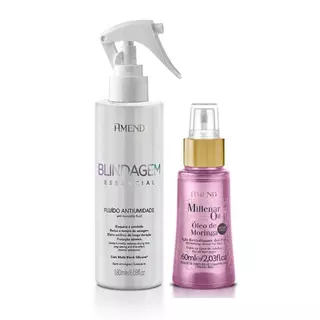 Kit Amend Com Fluido Antiumidade Blindagem Essencial 180ML + Óleo De Moringa 60ml em Oferta na Shopee