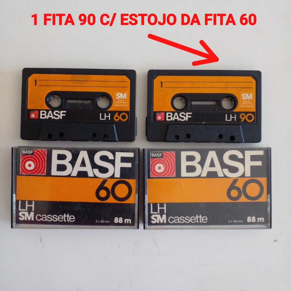 2 Fitas Cassette k7 Basf Antigas P/ Colecionadores | Shopee Brasil