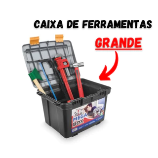 Maleta De Ferramentas Multiuso Grande Mega Box 2040 Caixa Organizadora Baú