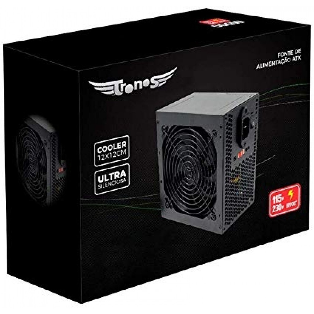 Fonte Brazilpc Atx 500w Real Bpc/5330-b 24 Pinos Bivolt