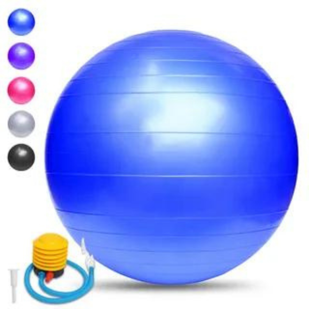 Bola Inflável Para Exercícios Yoga Pilates 65 Cm