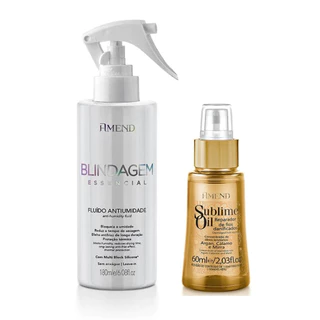 Amend Kit Fluido Antiumidade Blindagem Essencial 180ML + Sublime Oil 60ml em Oferta na Shopee