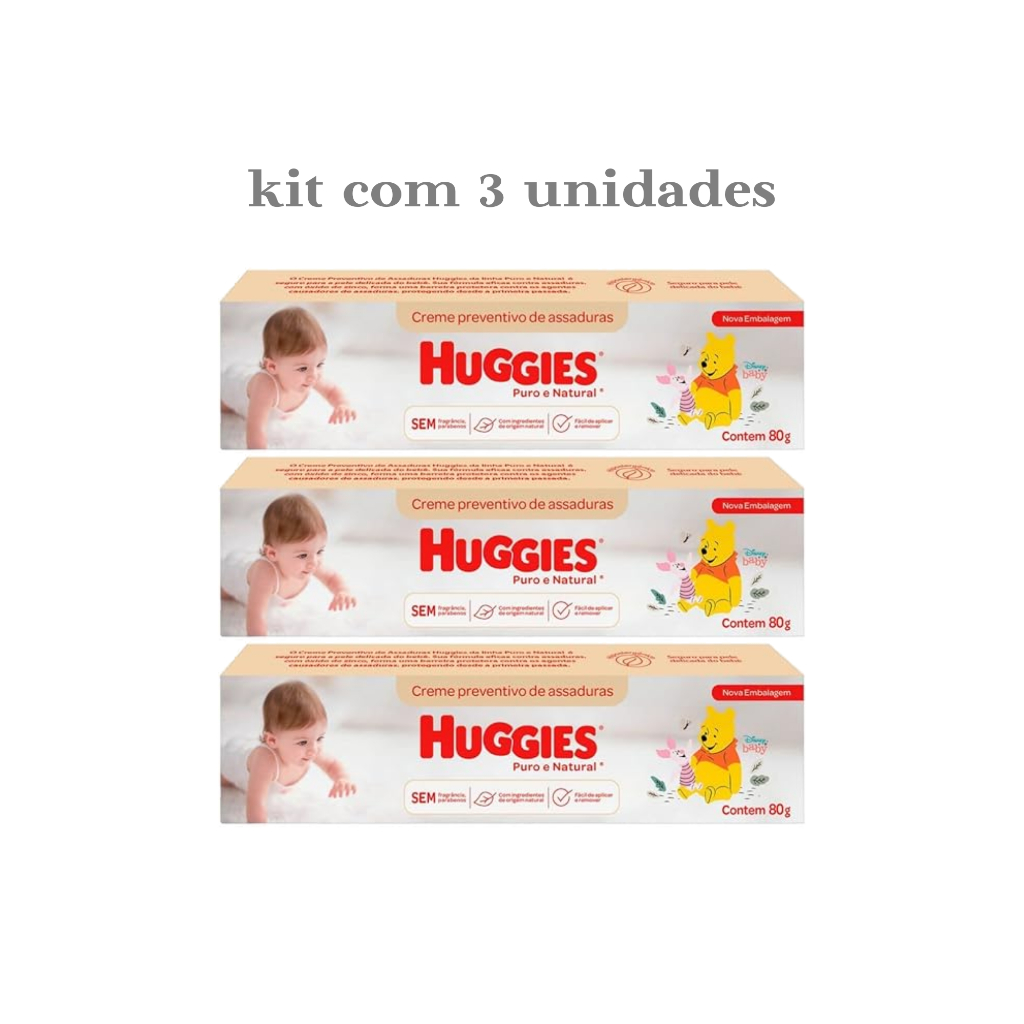 Kit 3 Pomada Huggies RECEM NASCIDO - creme preventivo contra assaduras ...