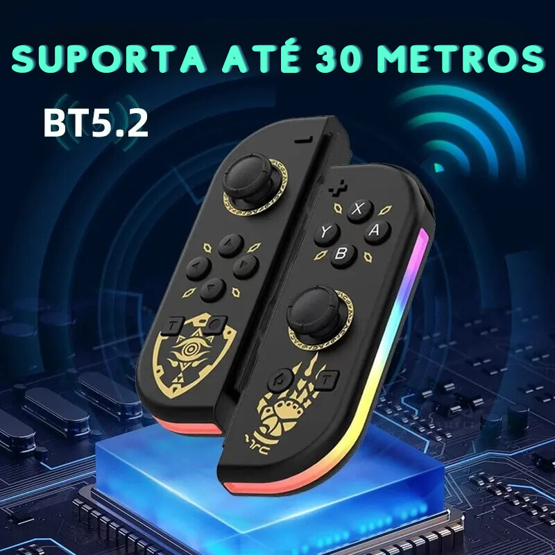 Controle Joystick Nintendo Switch Oled Rgb Joy Joycon Led Lr