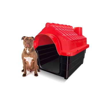 Casa Casinha Em Plástico Para Cachorros N7 Com Colchão