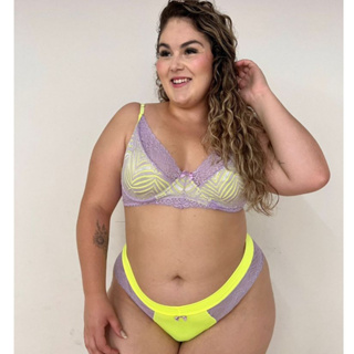 Conjunto Lingerie Sexy Plus Size Neon em Promoção na Shopee Brasil 2024