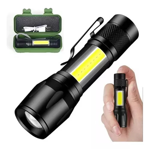 Mini Lanterna Tática Led Usb Recarregável Profissional