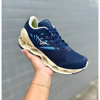 Tênis Pro LS Marinho e Creme Camurça Importado Vietnã Masculino Promoção