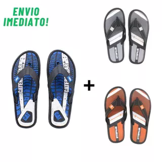 kit Pares Chinelo caterpilar Confortável de Dedo Anti-derrapante