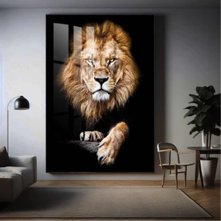QUADRO DECORATIVO - LEÃO DE JUDÁ LUXU MODERNO - GRANDE - SALA QUARTO HALL - INTERIOR - 80X60CM