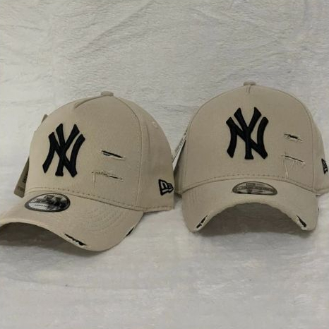 Boné NY New York Destroyd Aba Curva Rasgadinho Masculino Feminino Rasgado