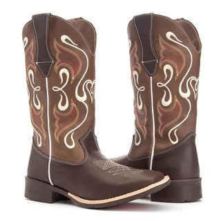 bota texana feminina bordada envio imediato