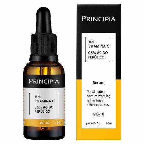 Sérum com 10% de Vitamina C e 0,5% de Ácido Ferúlico com alta eficácia contra linhas finas, olheiras
