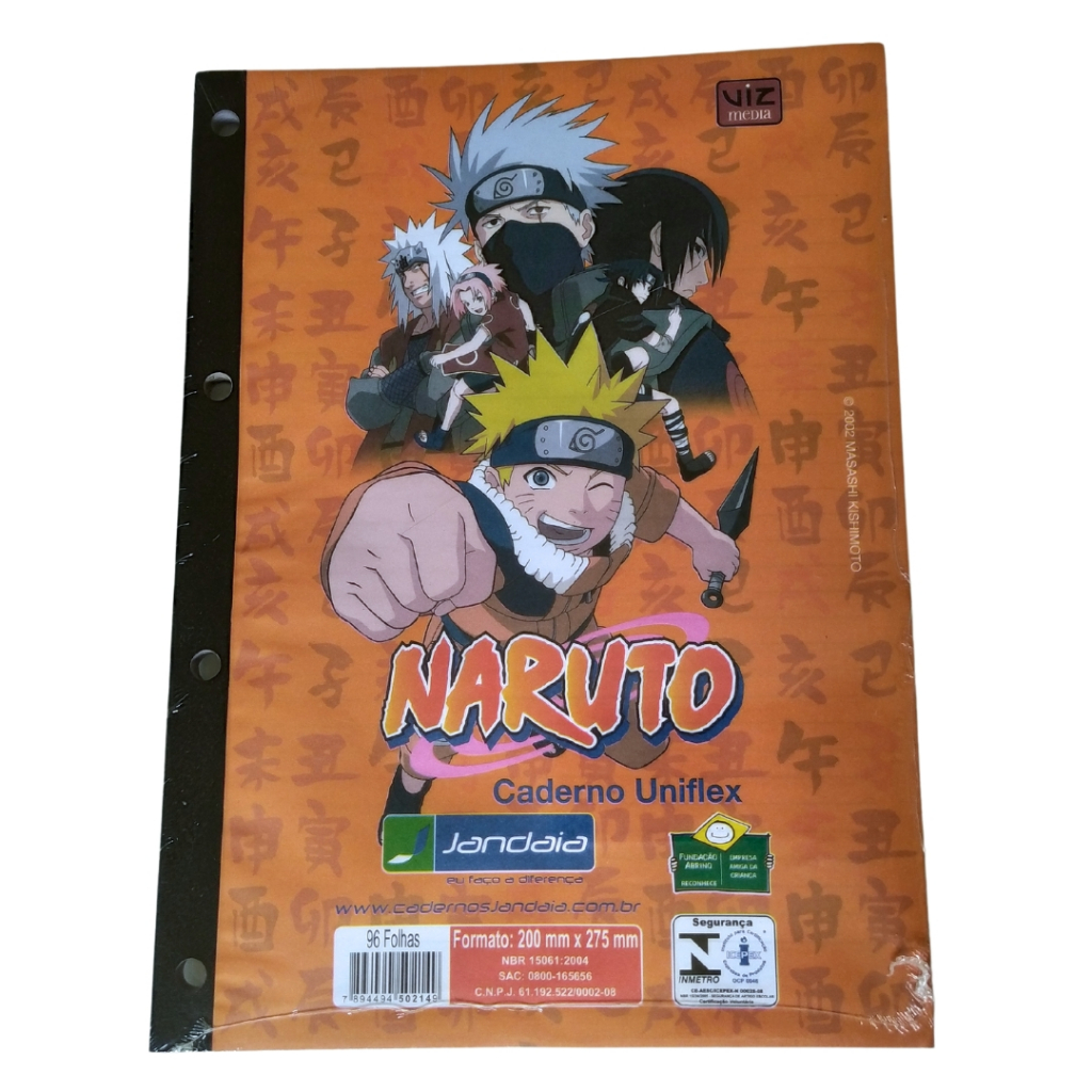 Folha Para Fichário Naruto 96 Folhas Jandaia | Shopee Brasil