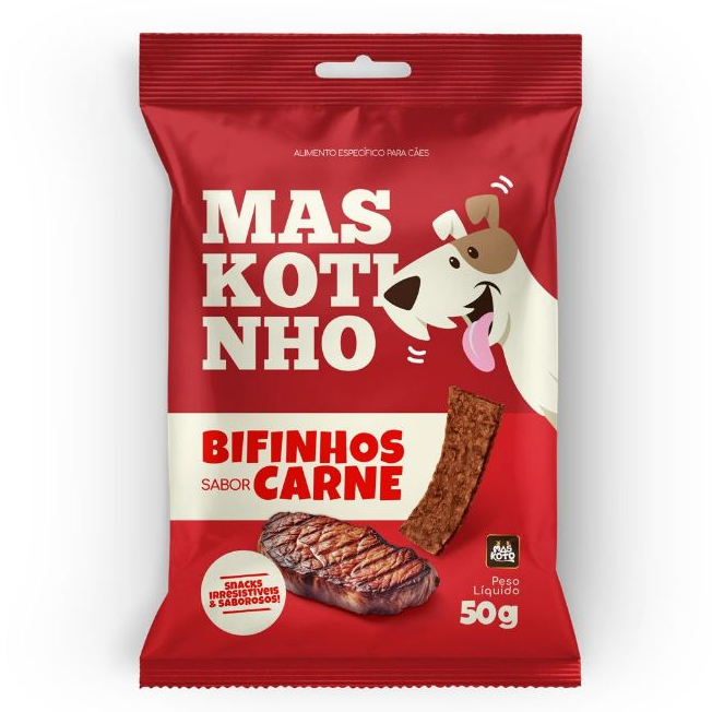 Bifinho Maskotinho 50g Petisco para cães Sabor Carne em Oferta na Shopee