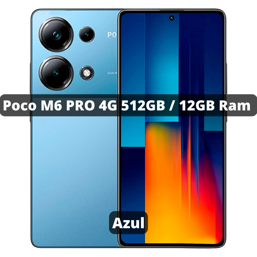POCO M6 Pro 12GB RAM 512GB 青 Xiaomi POCO M6 Pro 512GB - 12GB Ram (Blue) Azul - Pocophone