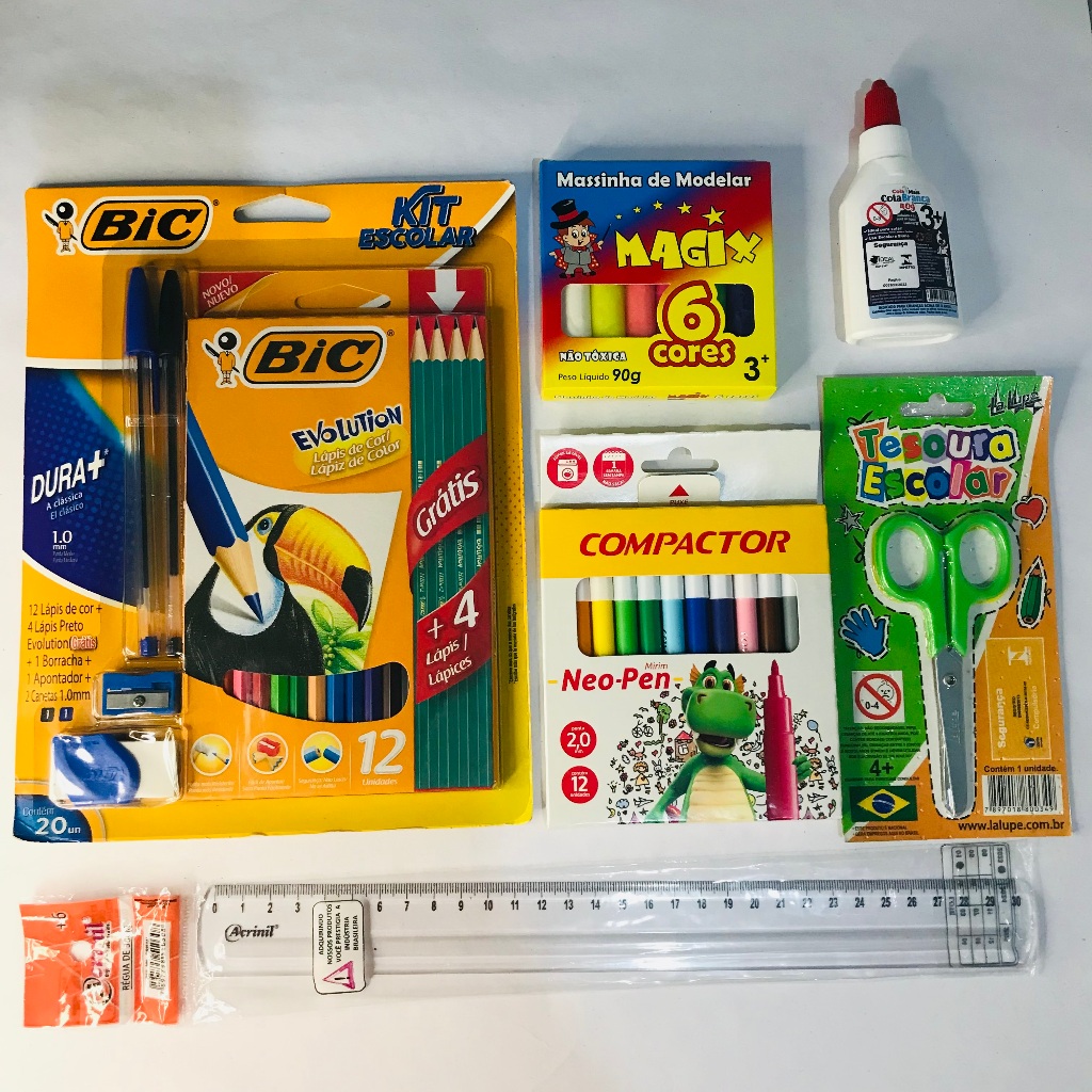 Kit Material Escolar Completo | Shopee Brasil