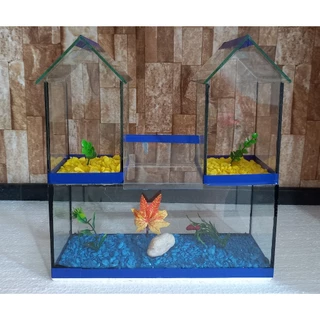 Aquario Beteira Castelo III Tripla 3 Compartimentos Peixe Betta Decorado