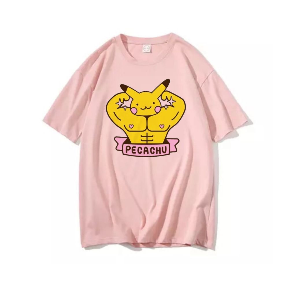 Camiseta pecachu pikachu fortão meme academia fofo pokemon