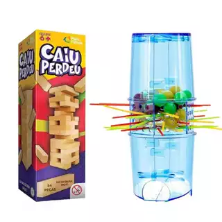 Jogo Madeira Caiu Perdeu 54 Peças - Pais e Filhos brinquedo e Pega Vareta