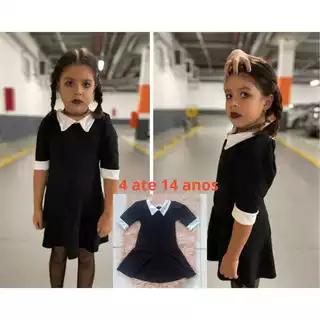 Infantil Vestido menina Juvenil Festa de Aniversário e Halloween 2 a 12 aos Prontra Entrega