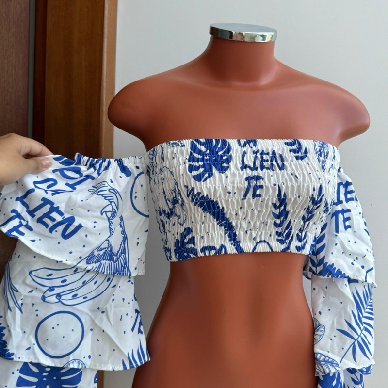 Cropped Estampado Paty Nordestina Farm | Shopee Brasil