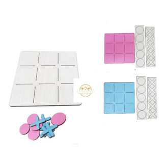 KIT 5 UNIDADES JOGO / ROSA AZUL BRANCO / Jogo Da Velha 10x10