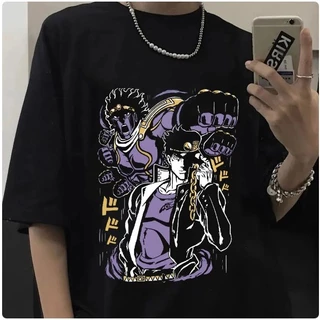Camisetas Streetwear Anime Jojo Bizarro Aventura, Algodão