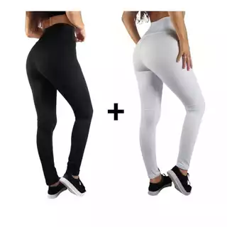 Kit 2 Calças Legging Feminina Pelúciada Confortável Academia segunda pele