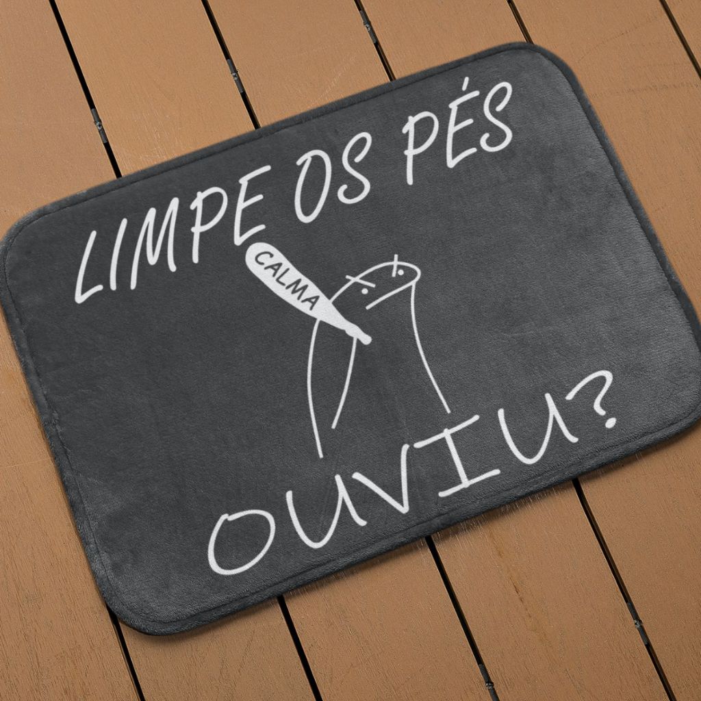 Tapete Porta de Entrada Limpe os Pés Antiderrapante 40x60